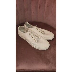 VANS Off the Wall 721356 White Sneakers Womens Size 8 Camden Stripe Metallic